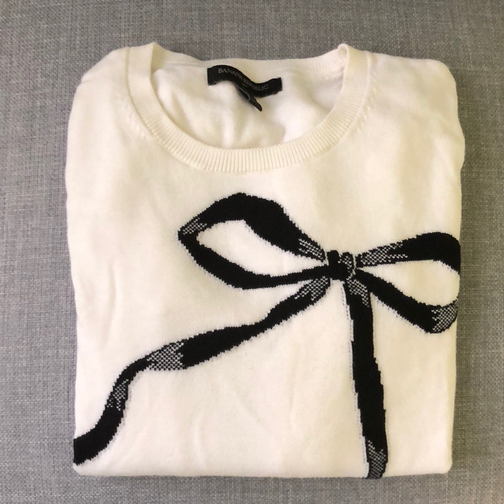 NWOT Banana Republic XS Petite Bow Sweater
